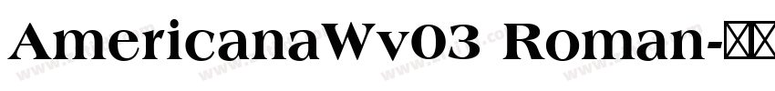 AmericanaWv03 Roman字体转换